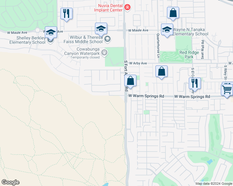 map of restaurants, bars, coffee shops, grocery stores, and more near 9483 Chandler Springs Avenue in Las Vegas