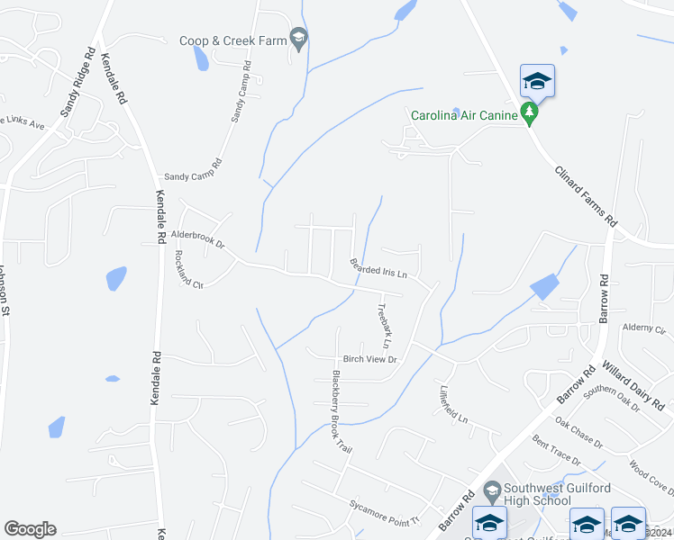 map of restaurants, bars, coffee shops, grocery stores, and more near 4604 Meadowside Terrace in High Point