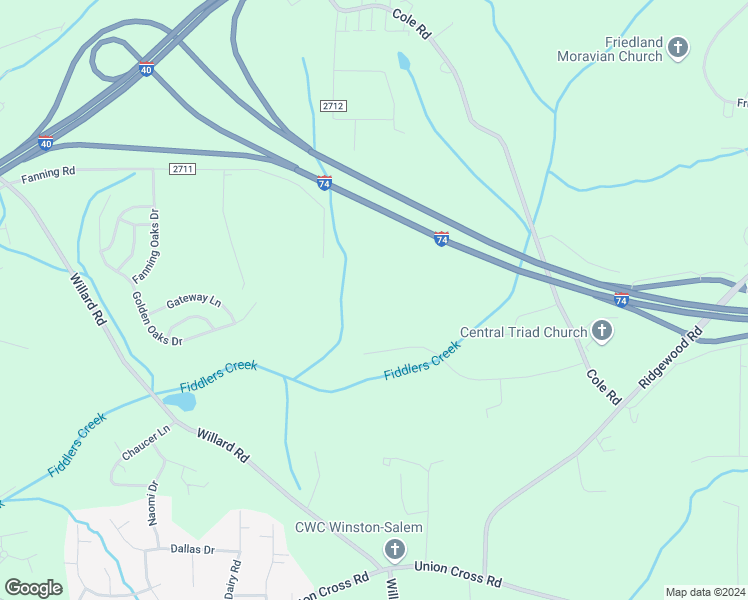 map of restaurants, bars, coffee shops, grocery stores, and more near 3100 Centre Park Boulevard in Winston-Salem