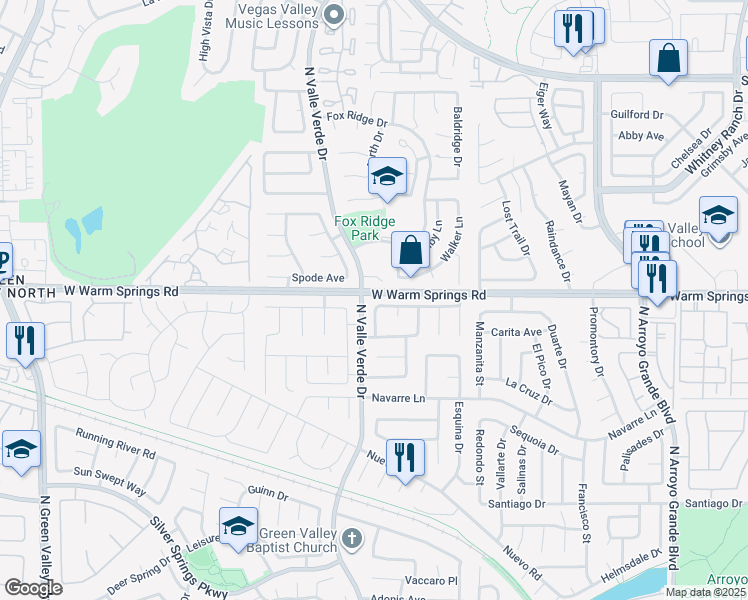 map of restaurants, bars, coffee shops, grocery stores, and more near in Henderson