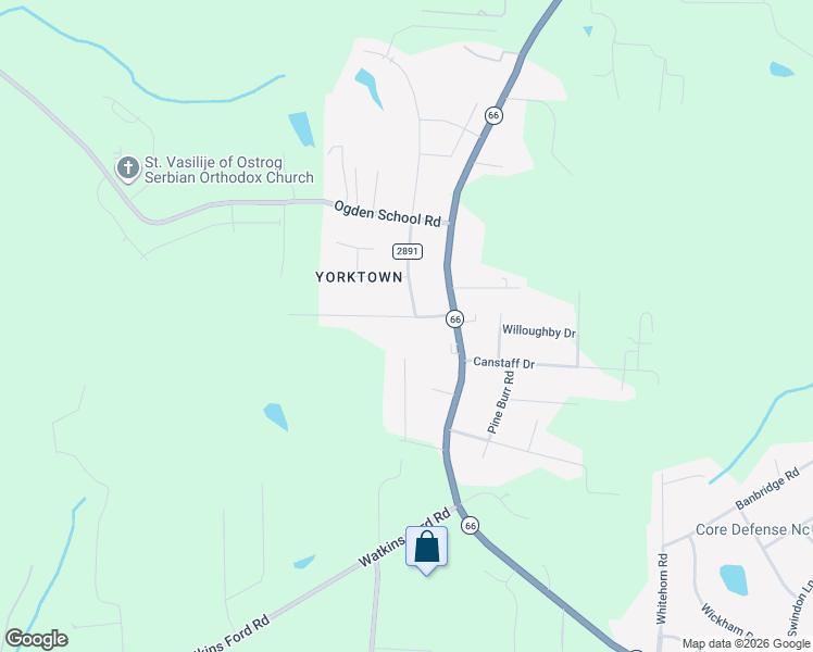 map of restaurants, bars, coffee shops, grocery stores, and more near 209 Yorktown Road in Kernersville