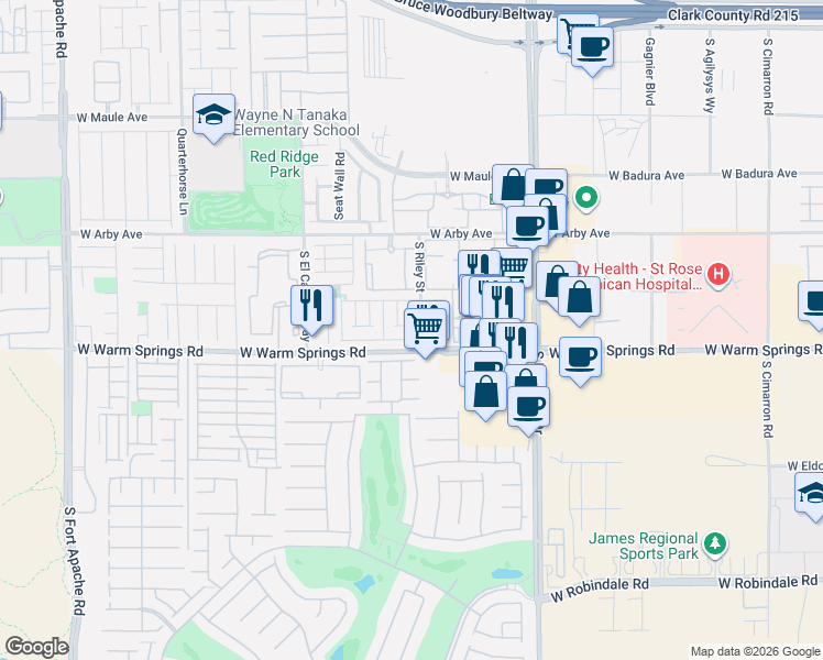 map of restaurants, bars, coffee shops, grocery stores, and more near in Spring Valley