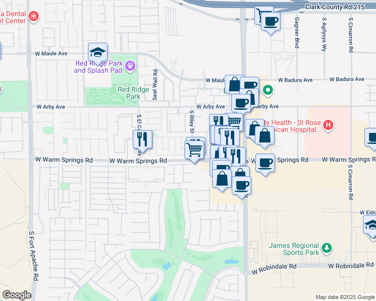 map of restaurants, bars, coffee shops, grocery stores, and more near 8819 West Peace Treaty Avenue in Las Vegas