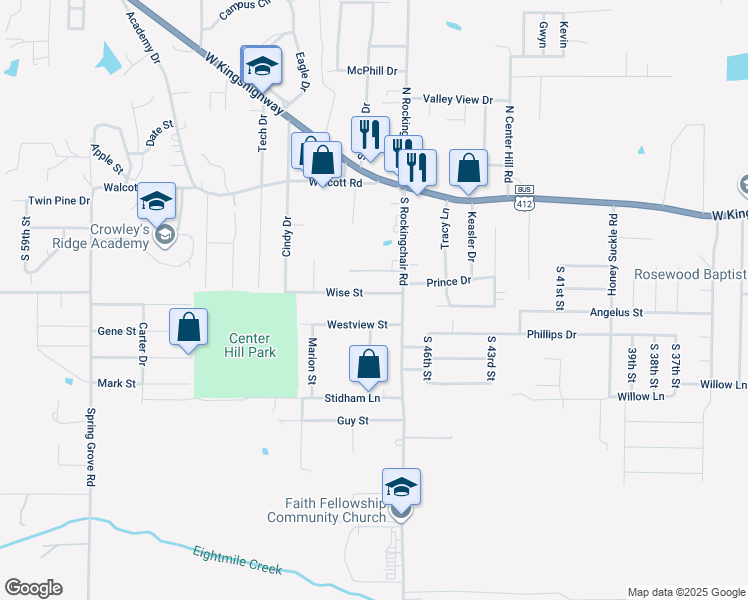 map of restaurants, bars, coffee shops, grocery stores, and more near 4702 Westview Drive in Paragould