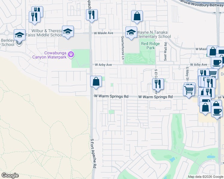 map of restaurants, bars, coffee shops, grocery stores, and more near 9274 Hainsworth Avenue in Las Vegas