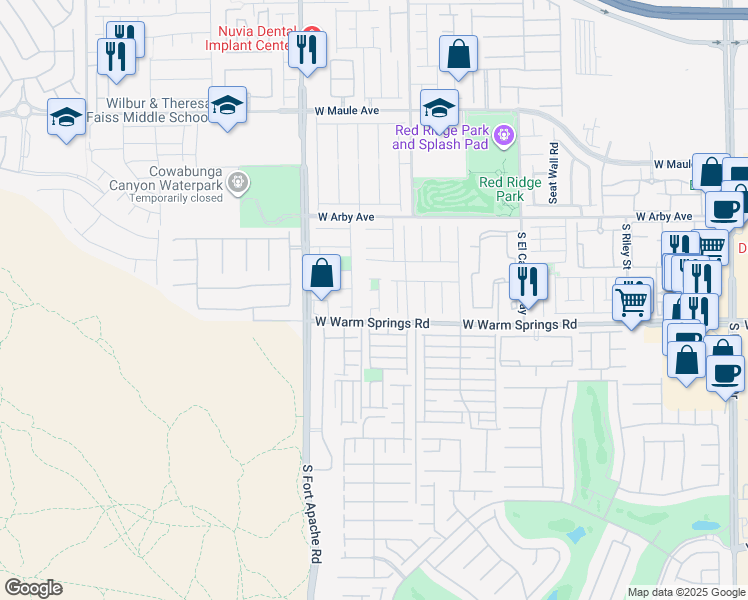 map of restaurants, bars, coffee shops, grocery stores, and more near 9272 Keaton Avenue in Las Vegas