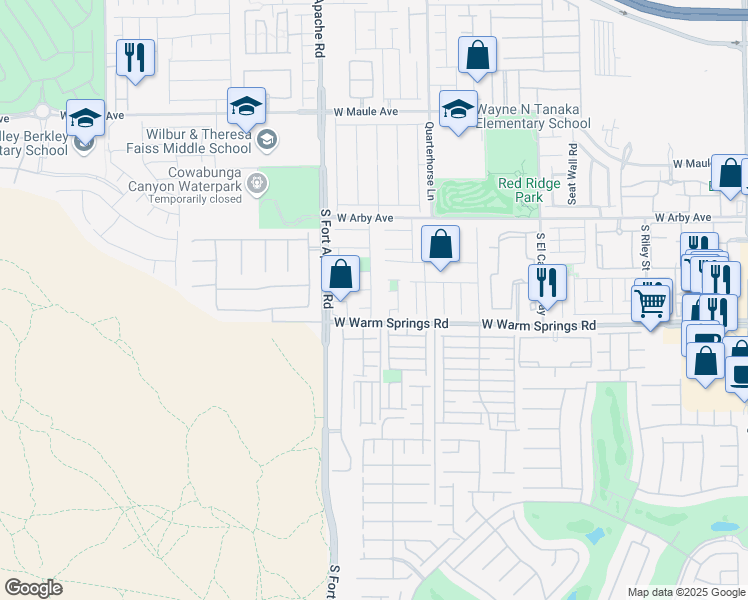 map of restaurants, bars, coffee shops, grocery stores, and more near 7264 Plushstone Street in Las Vegas