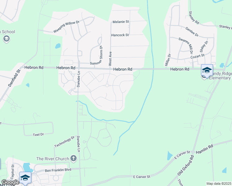 map of restaurants, bars, coffee shops, grocery stores, and more near 1203 Bent Willow Drive in Durham
