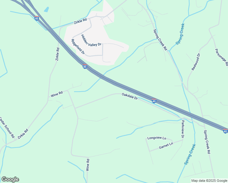 map of restaurants, bars, coffee shops, grocery stores, and more near Interstate 40 in Dandridge