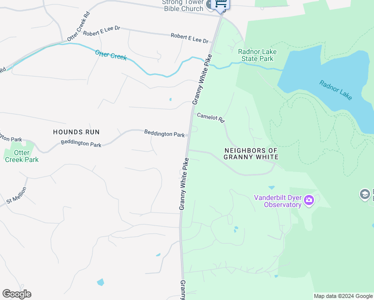 map of restaurants, bars, coffee shops, grocery stores, and more near 5467 Granny White Pike in Brentwood