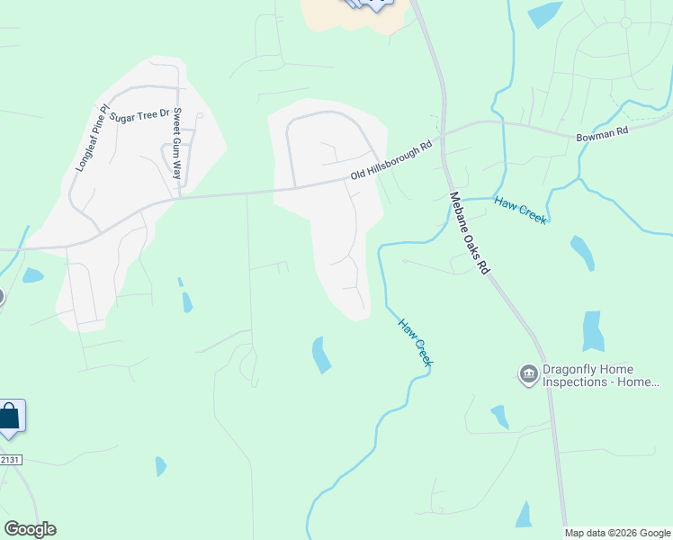 map of restaurants, bars, coffee shops, grocery stores, and more near 1618 Grace Landing Drive in Mebane