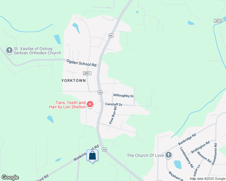 map of restaurants, bars, coffee shops, grocery stores, and more near Vivian Street in Kernersville