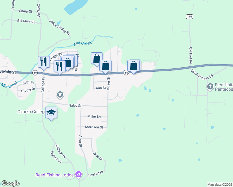 map of restaurants, bars, coffee shops, grocery stores, and more near 195 Moser Street in Melbourne