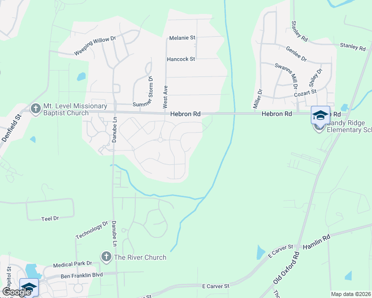 map of restaurants, bars, coffee shops, grocery stores, and more near 1211 Bridgewater Drive in Durham