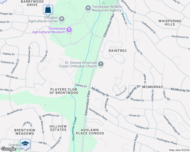 map of restaurants, bars, coffee shops, grocery stores, and more near 5304 Edmondson Pike in Nashville