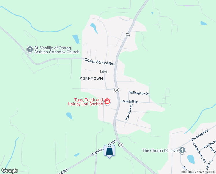 map of restaurants, bars, coffee shops, grocery stores, and more near 206 Yorktown Road in Kernersville