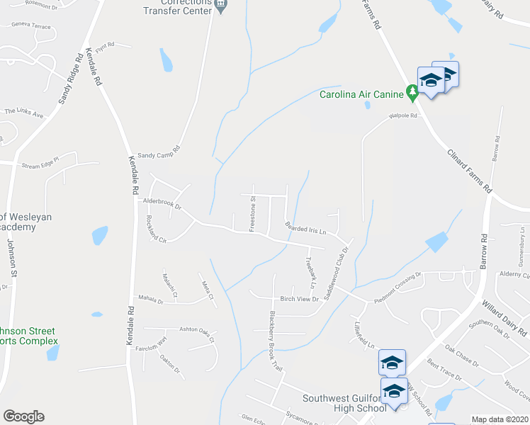 map of restaurants, bars, coffee shops, grocery stores, and more near 4617 Meadowside Terrace in High Point