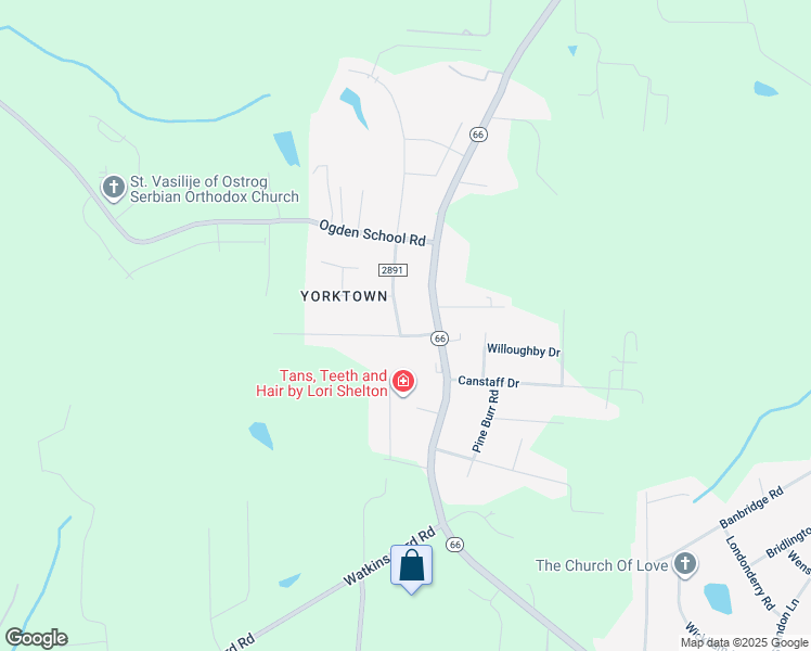 map of restaurants, bars, coffee shops, grocery stores, and more near 206 Yorktown Road in Kernersville