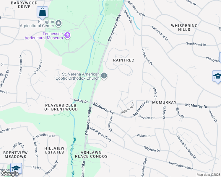 map of restaurants, bars, coffee shops, grocery stores, and more near 5242 Edmondson Pike in Nashville