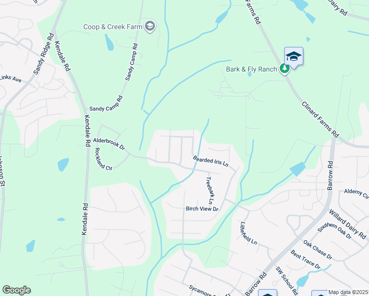 map of restaurants, bars, coffee shops, grocery stores, and more near 4624 Meadowside Terrace in High Point