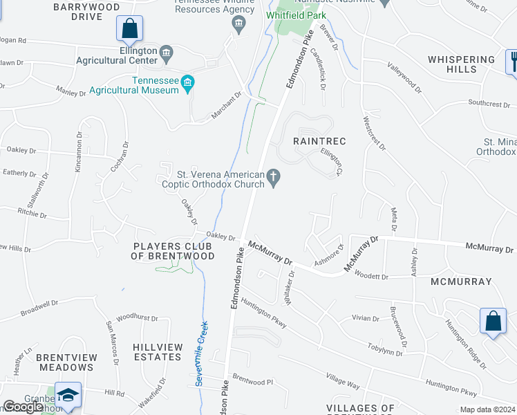 map of restaurants, bars, coffee shops, grocery stores, and more near 5304 Edmondson Pike in Nashville