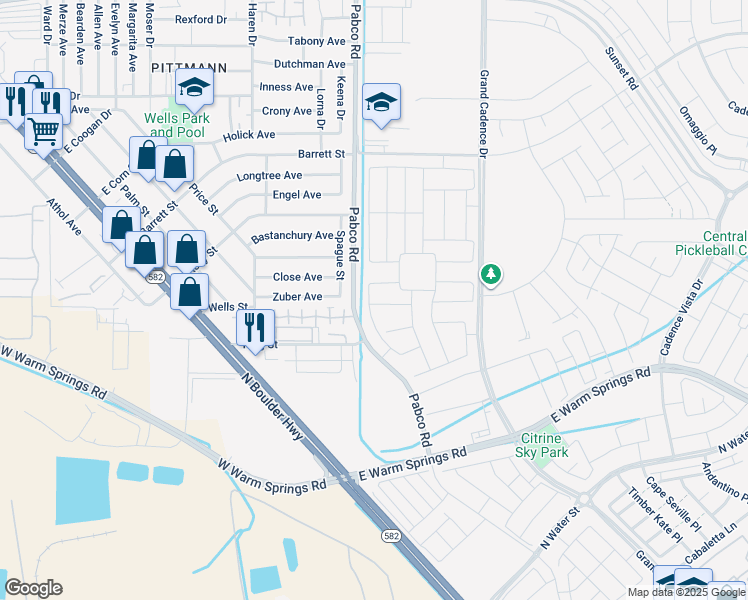 map of restaurants, bars, coffee shops, grocery stores, and more near 412 Isla Enclave Way in Henderson