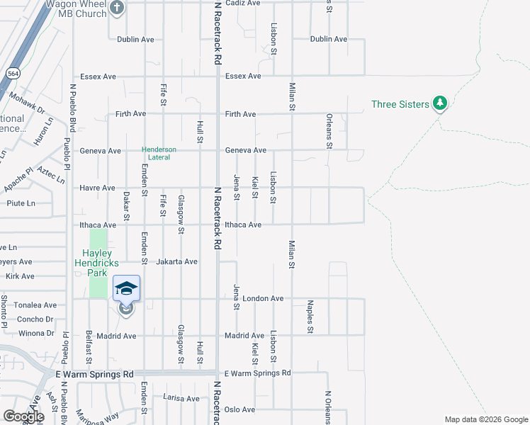 map of restaurants, bars, coffee shops, grocery stores, and more near 408 North Lisbon Street in Henderson