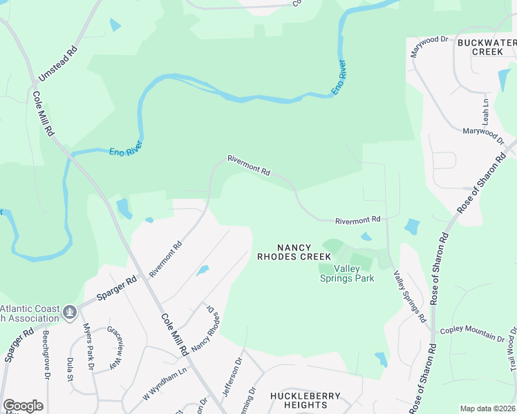 map of restaurants, bars, coffee shops, grocery stores, and more near 4212 Rivermont Road in Durham