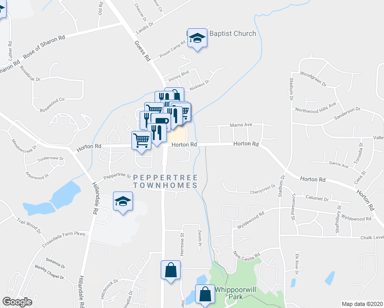 map of restaurants, bars, coffee shops, grocery stores, and more near 32 Signet Drive in Durham