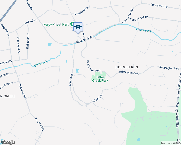 map of restaurants, bars, coffee shops, grocery stores, and more near 1441 Beddington Park in Nashville