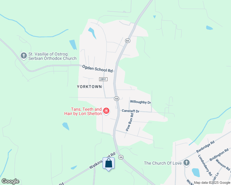 map of restaurants, bars, coffee shops, grocery stores, and more near 2175 North Carolina 66 in Kernersville
