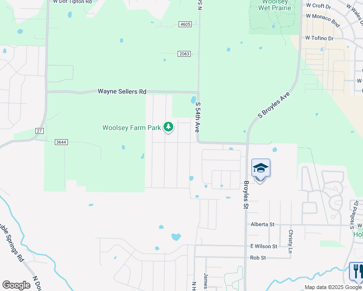 map of restaurants, bars, coffee shops, grocery stores, and more near 171 South 54th Avenue in Fayetteville