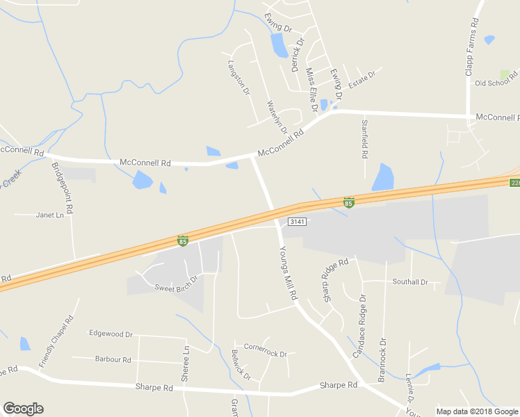 map of restaurants, bars, coffee shops, grocery stores, and more near 1212 Youngs Mill Road in Greensboro