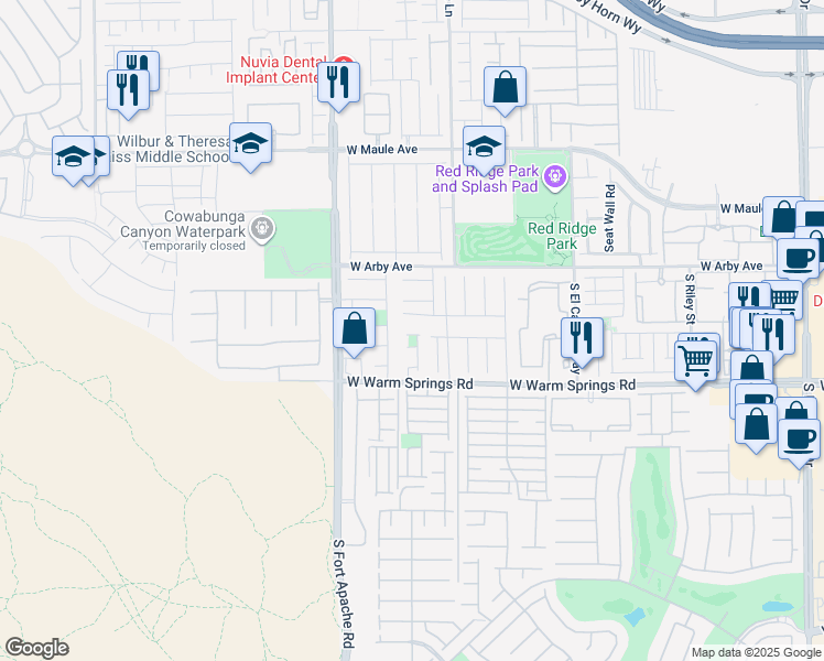 map of restaurants, bars, coffee shops, grocery stores, and more near 9274 Hainsworth Avenue in Las Vegas