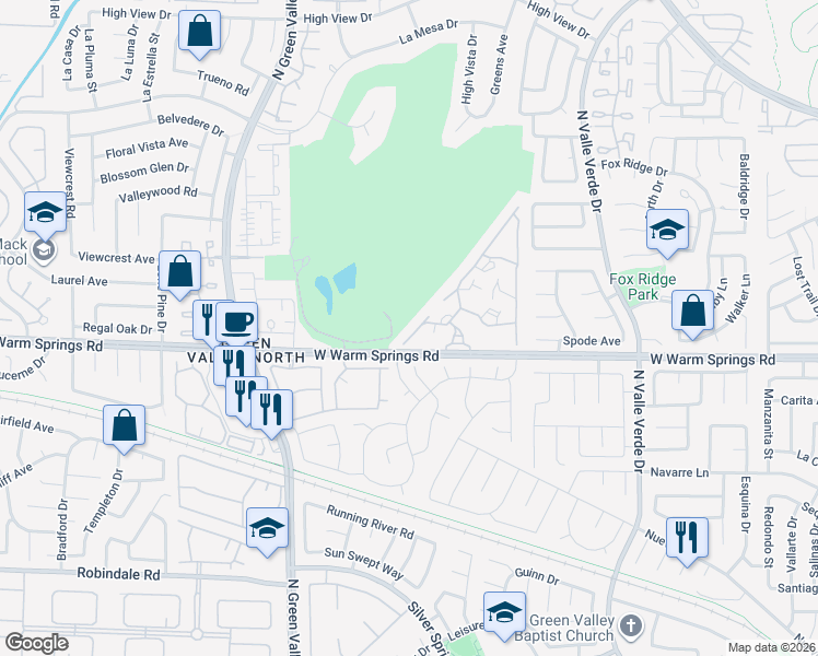 map of restaurants, bars, coffee shops, grocery stores, and more near 405 Indigo Springs Street in Henderson