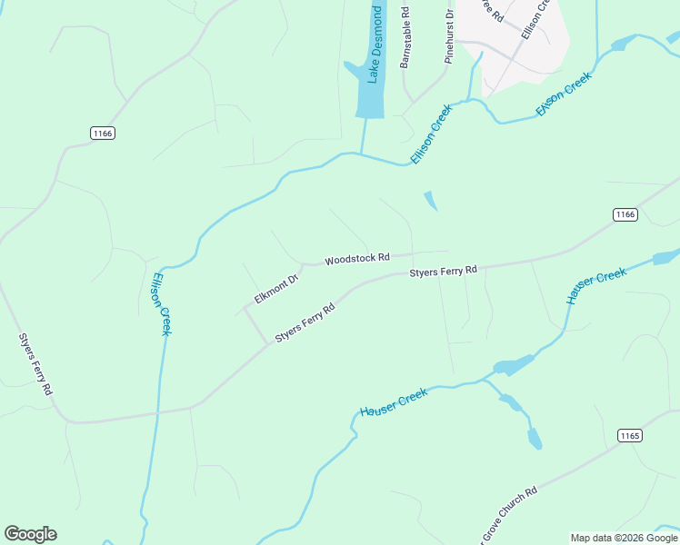 map of restaurants, bars, coffee shops, grocery stores, and more near 1990 Woodstock Road in Clemmons
