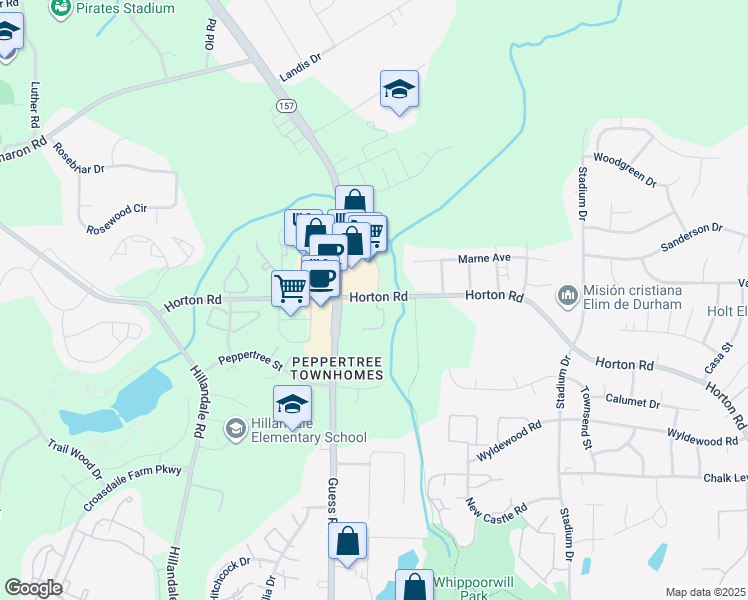map of restaurants, bars, coffee shops, grocery stores, and more near 50 Signet Drive in Durham