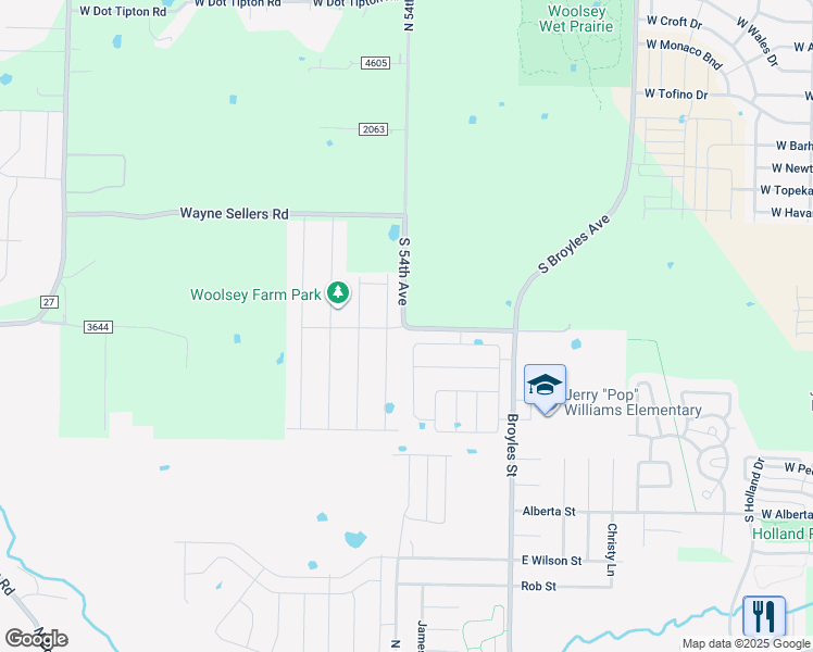 map of restaurants, bars, coffee shops, grocery stores, and more near 174 South 54th Avenue in Fayetteville
