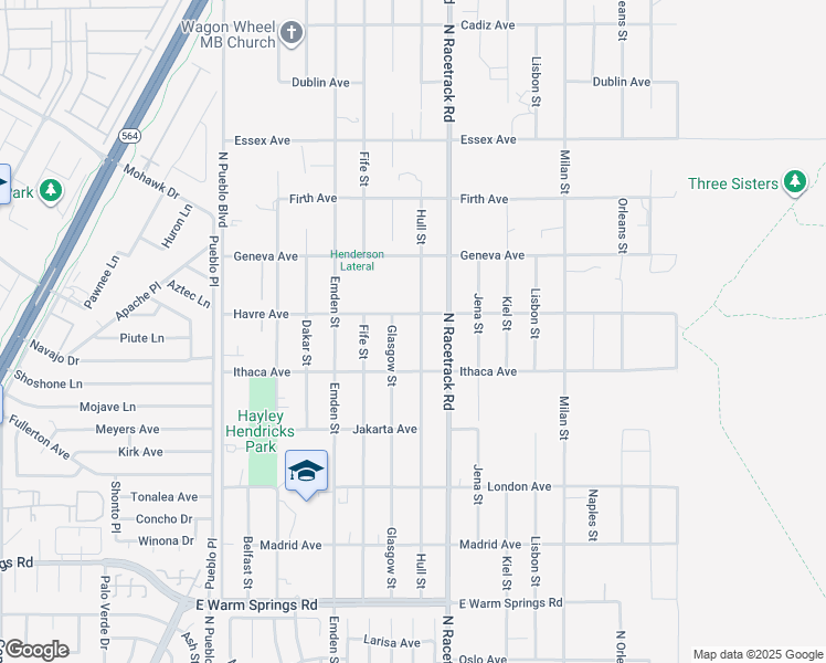 map of restaurants, bars, coffee shops, grocery stores, and more near 416 Hull Street in Henderson