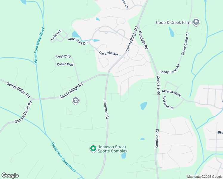 map of restaurants, bars, coffee shops, grocery stores, and more near 4640 Johnson Street in High Point