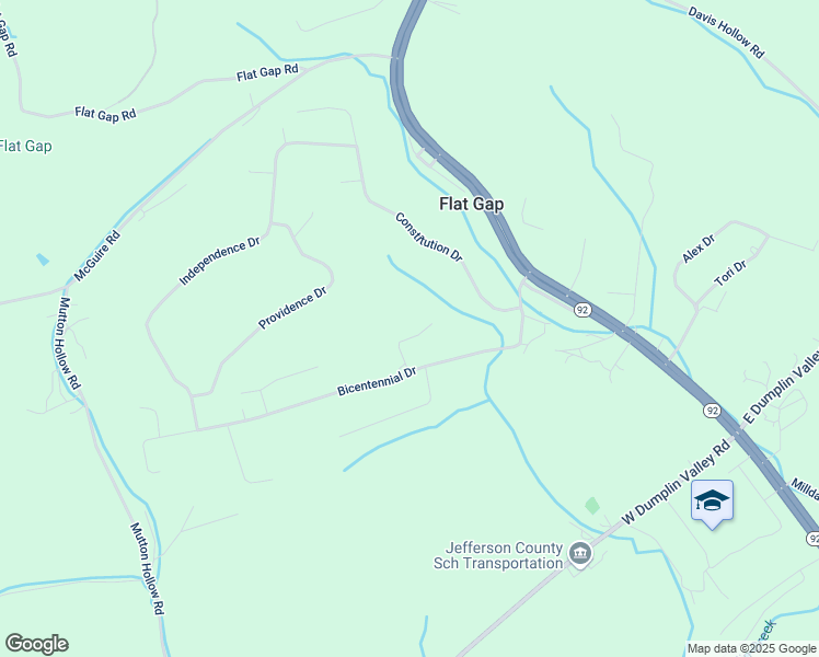 map of restaurants, bars, coffee shops, grocery stores, and more near 306 Freedom Lane in Jefferson City
