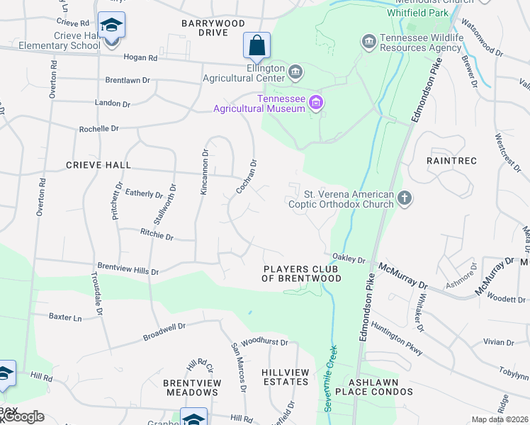 map of restaurants, bars, coffee shops, grocery stores, and more near 808 Glenavon Court in Nashville