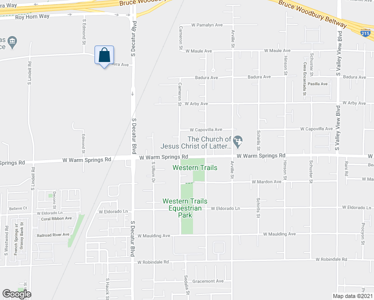 map of restaurants, bars, coffee shops, grocery stores, and more near 7286 Cameron Street in Las Vegas