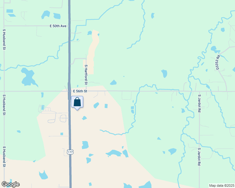 map of restaurants, bars, coffee shops, grocery stores, and more near 1021 E0660 Road in Stillwater