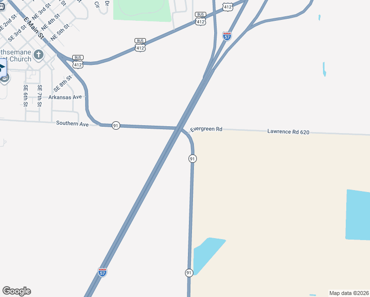 map of restaurants, bars, coffee shops, grocery stores, and more near 2417 Arkansas 91 in Walnut Ridge