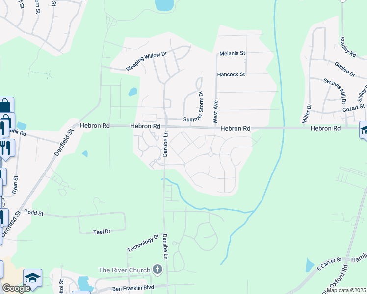 map of restaurants, bars, coffee shops, grocery stores, and more near 1108 Briar Rose Lane in Durham