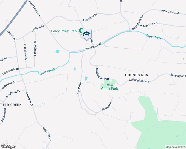 map of restaurants, bars, coffee shops, grocery stores, and more near 1441 Beddington Park in Nashville