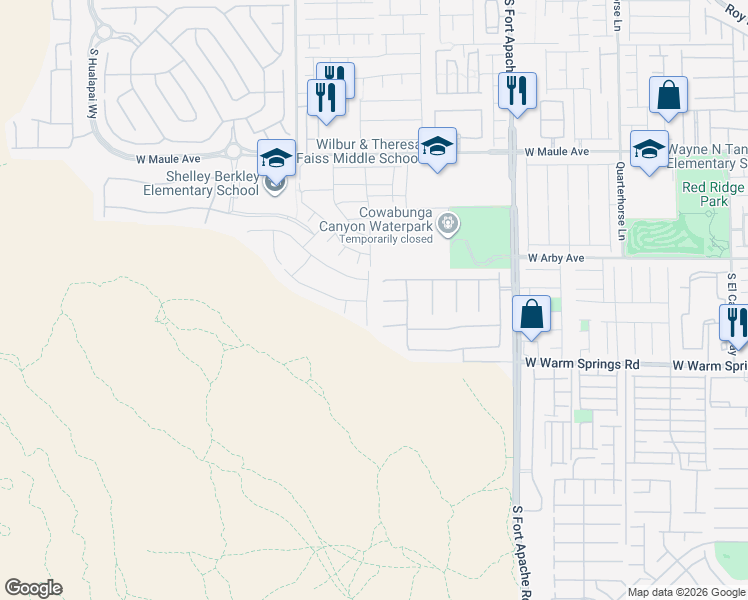map of restaurants, bars, coffee shops, grocery stores, and more near 7170 Galaxy Dune Street in Las Vegas