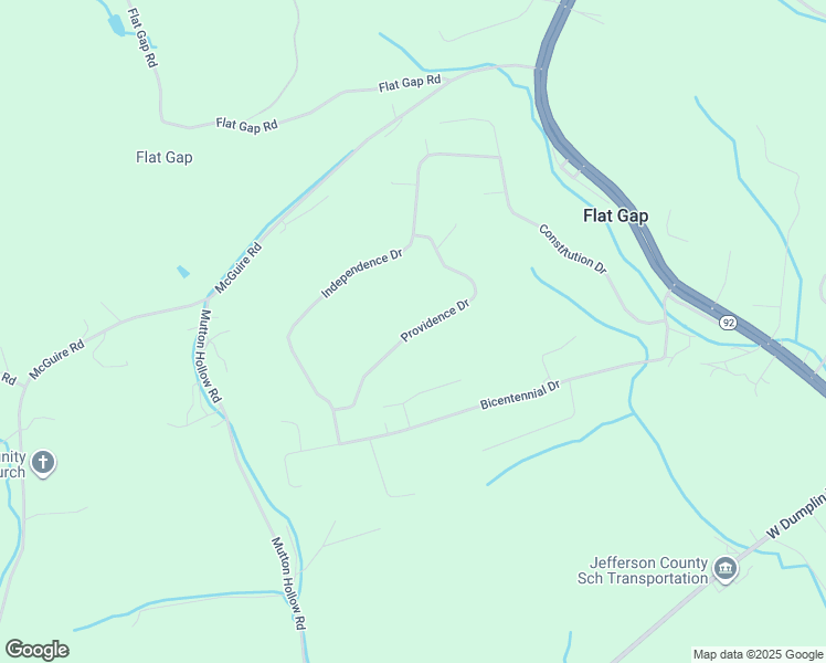 map of restaurants, bars, coffee shops, grocery stores, and more near 541 Providence Drive in Jefferson City