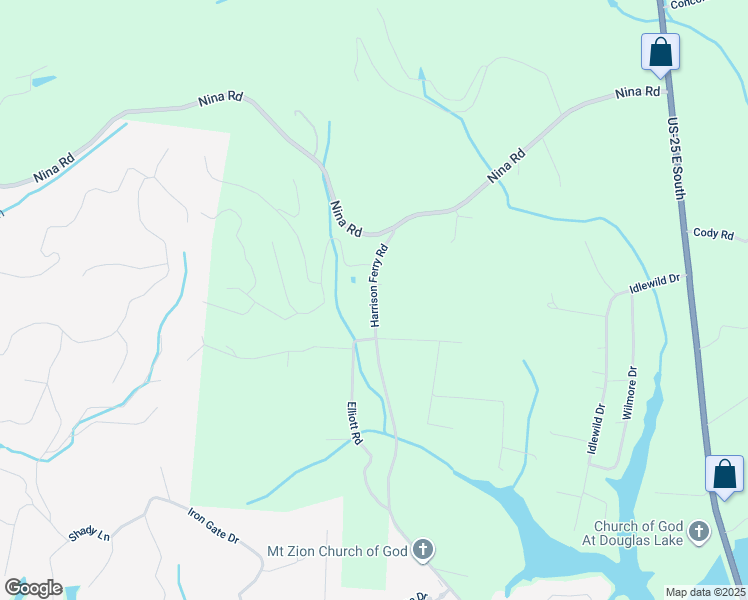 map of restaurants, bars, coffee shops, grocery stores, and more near 339-399 Harrison Ferry Road in White Pine